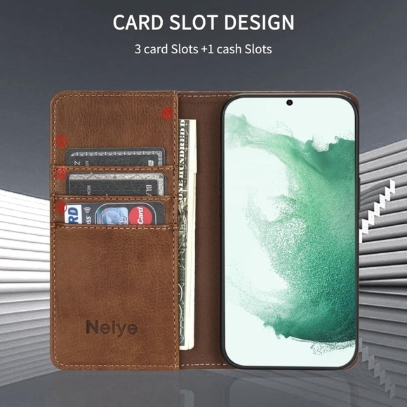 NEIYE SAMSUNG GALAXY S22 PLUS LEATHER CASE WALLET NEW - Picture 2 of 9